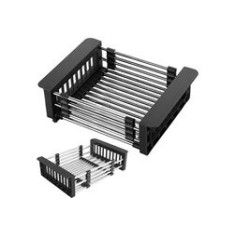 Suport pentru chiuvetă, extensibil 28-46 cm, oțel/plastic, negru