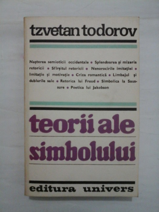 TEORII ALE SIMBOLULUI - TZVETAN TODOROV