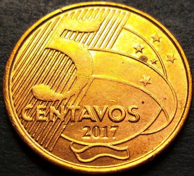 Moneda 5 CENTAVOS- BRAZILIA, anul 2017 *cod 1768 = Joaqu&amp;iacute;m Jos&amp;eacute; da Silva Xavier foto
