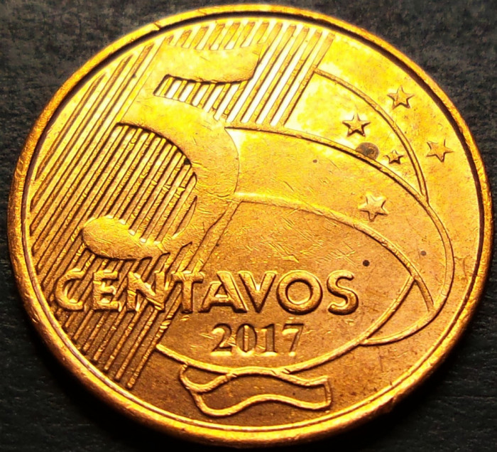 Moneda 5 CENTAVOS- BRAZILIA, anul 2017 *cod 1768 = Joaqu&iacute;m Jos&eacute; da Silva Xavier