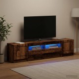 Cumpara ieftin Cabinet TV cu LED UTRECHT 3 buc. Lemn vechi Lemn prelucrat
