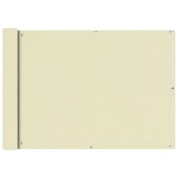 VidaXL Prelată balcon, material textil oxford, 75 x 400 cm, crem