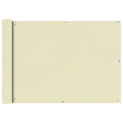 vidaXL Prelată balcon, material textil oxford, 75 x 400 cm, crem foto