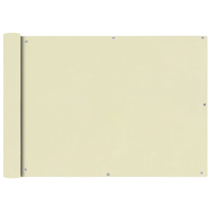 vidaXL Prelată balcon, material textil oxford, 75 x 400 cm, crem