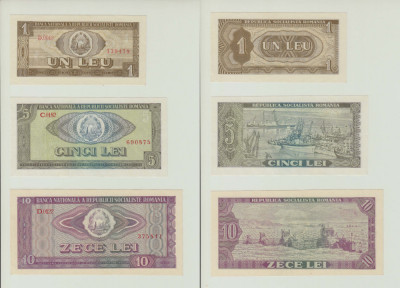 SET 1 LEU 1966 + 5 LEI 1966 +10 +25 LEI +50 LEI 1966 +100 LEI 1966 AUNC , B1.143 foto