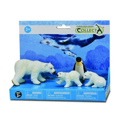 Collecta - Set 4 figurine pictate manual Ursi polari si pinguin foto