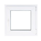 Fereastra PVC termopan Salamander, 7 camere, alb, 56 x 56 cm, dubla deschidere, dreapta