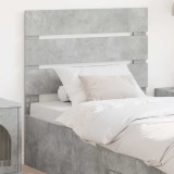 vidaXL Tăblie cap cu headboard Gri din beton 100 cm Lemn compozit 887564