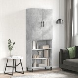 vidaXL Dulap &icirc;nalt, gri beton, 69,5x34x180, lemn compozit