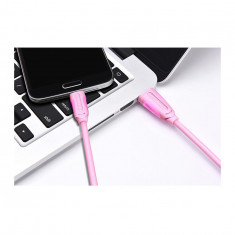 Cablu de date USB 2.0 la USB de tip C 3.1-Lungime 50 centimetri-Culoare Roz