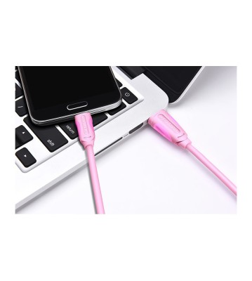 Cablu de date USB 2.0 la USB de tip C 3.1-Lungime 50 centimetri-Culoare Roz foto