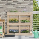 vidaXL Cutii de flori pentru paleți Euro 24 pcs Gri 36 x 13,5 x 9,5 cm 42037207