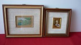 TABLOU MINIATURA PE FOITA DE AUR LOT 2 BUC. (Z7)