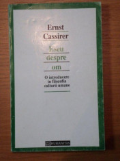 ESEU DESPRE OM-ERNST CASSIRER,BUC.1994 foto