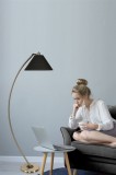 Cumpara ieftin Lampadar Hilal Mat Krom Lambader Hasir Siyah Abajurlu Negru