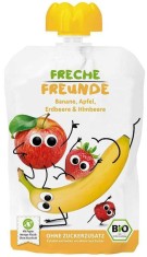 Piure de Banane, Mere, Capsuni si Zmeura Bio 100 grame Erdbar foto
