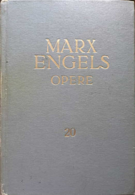 OPERE VOL.20-KARL MARX, FRIEDRICH ENGELS foto