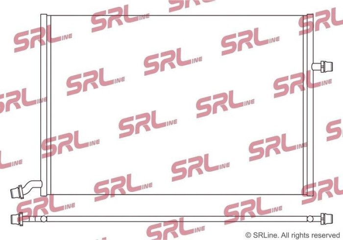 Radiator Mercedes Clasa C, Clasa E, Glc-Class, motor: 1.6 cdi, 1.6 T, 2.0 T, 2.1 CDI, 3.0 V6 T, intrare/iesire conectare rapida, 658x448x16, SRLine,