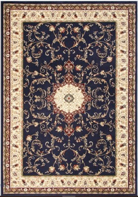 Covor Model Lotos 523-810, Marime 80 x 150 cm, Albastru, Inaltime Fir 8 mm, Antialergic, Polipropilena, Living, Dormitor, Sufragerie, Birou foto