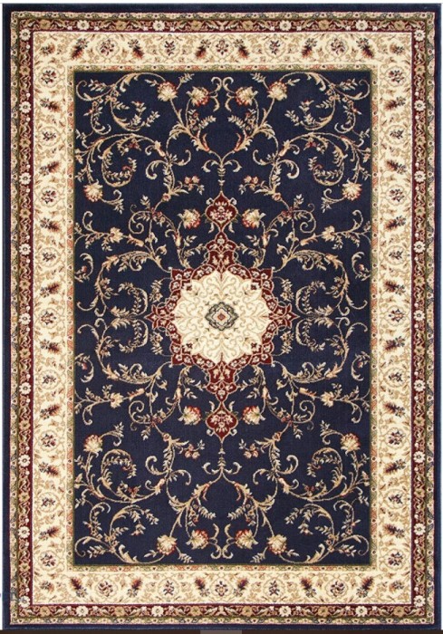 Covor Model Lotos 523-810, Marime 80 x 150 cm, Albastru, Inaltime Fir 8 mm, Antialergic, Polipropilena, Living, Dormitor, Sufragerie, Birou