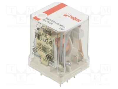 Releu electromagnetic 3PST-NO 24VDC 16A/250VAC PCB RELPOL foto