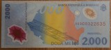 2000 lei 1999, Rom&acirc;nia, polimer, UNC
