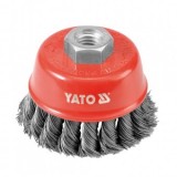 Perie cupa din sarma toroane prindere M14, 60mm