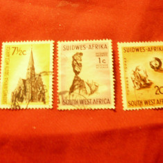 3 Timbre Sud-Vest Africa 1961 - Motive locale ,3 val. stampilate:1, 20, 7,5 C