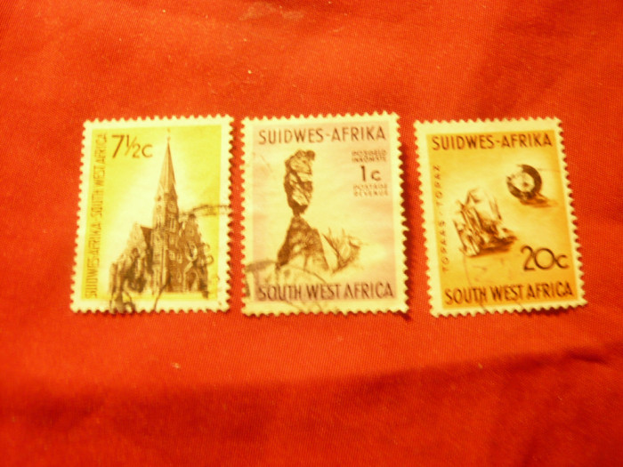 3 Timbre Sud-Vest Africa 1961 - Motive locale ,3 val. stampilate:1, 20, 7,5 C