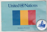 Bnk cp Insigna ONU + carte postala ONU Romania