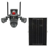 Camera supraveghere lentila duala Ai 4G, WIFI 2.4GHz cu panou solar 8W, rotativa 360 PTZ, detectie umana, infrarosu, alarma si aplicatie V380 Pro