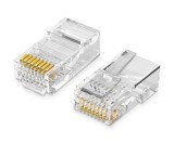 MUFA RJ-45 Ugreen, &quot;NW110&quot; pt. cablu UTP, Cat5e, RJ-45 (T), plastic, 100 buc, &quot;50246&quot; - 6957303852468
