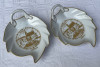 Doua farfurioare decorative pentru dulceata din portelan fin suedez HACKEFORS