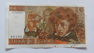 Franta -10 Francs 1976 foto