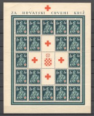 Croatia.1941 Crucea Rosie:Costume populare-coli SC.406