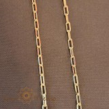 Cumpara ieftin Lant Antalya placat cu aur 18K, model cu zale dreptunghiulare, 55 cm