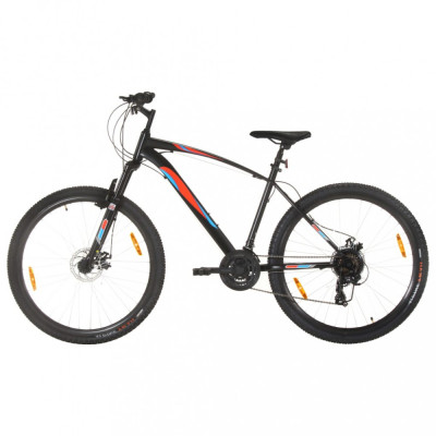 vidaXL Bicicletă montană 21 viteze, roată 29 inci, cadru negru, 48 cm foto