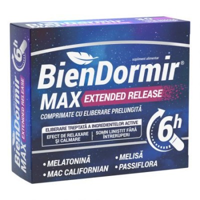 BIEN DORMIR MAX EXTENDED RELEASE 30CPR foto