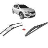 Cumpara ieftin Set 3 stergatoare RENAULT SANDERO/STEPWAY II (B8_) 2013, pentru parbriz si luneta, Valeo Silencio