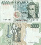 1985 (4 I), 5.000 lire (P-111c) - Italia!