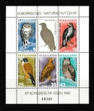Bulgaria 1980 - Păsări de prada, bloc neuzat, cota mare