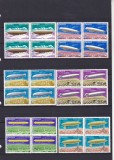 ROMANIA 1978 LP 952 DIRIJABILE ZEPPELINUL BLOCURI DE 4 TIMBRE MNH, Nestampilat