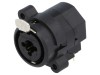 Soclu Jack 6,3mm XLR Mamă Unghi 90&deg; THT 3A Combo, Neutrik