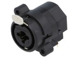 Soclu Jack 6,3mm XLR Mamă Unghi 90&deg; THT 3A Combo, Neutrik