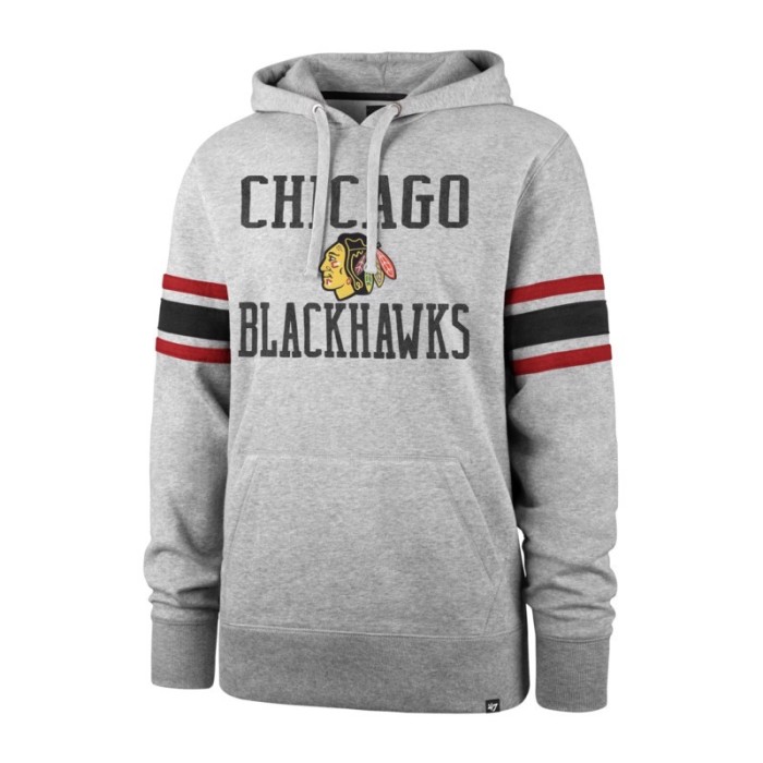 Chicago Blackhawks hanorac de bărbați cu glugă Double Block &rsquo;47 Sleeve Stripe Hood - XS