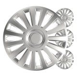 Set capace roti Versaco Luxury 16 inch argintii pentru jante otel, 4 buc
