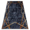 MIRO 51233.810 covor lavabil Geometric anti-alunecare - gri inchis, 200x290 cm