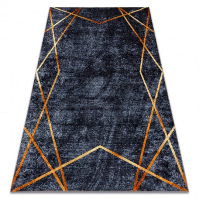 MIRO 51233.810 covor lavabil Geometric anti-alunecare - gri inchis, 200x290 cm foto