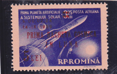 1959 LP 478 PRIMA RACHETA COSMICA IN LUNA SERIE MNH foto