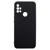 Husa din silicon, silk touch si catifea pentru Motorola G30, Negru
